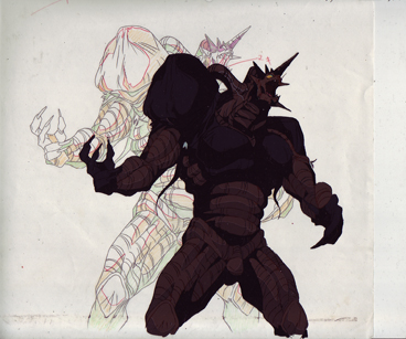 Gregole from Guyver, production cel and drawing $35.00
