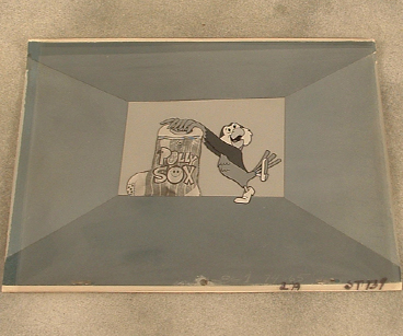 Polly Sox 1950s cel and key master background in black & white $350.00
