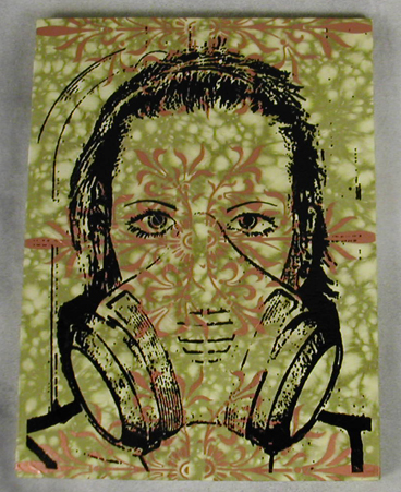 Cbeauty original collage, stencil and spray paint on canvas. 12" by 16" $85.00