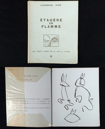 Picasso illustrated book Laurence Iche's Etagere en Flamme $125.00