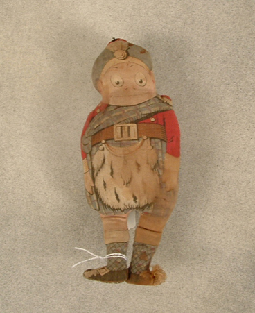 8" Highlander 1890s Brownie cloth doll $85.00