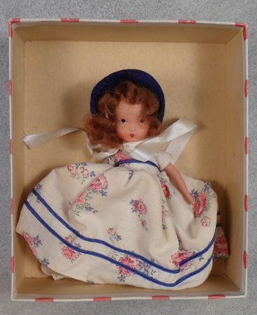 Sugar & Spice #158 bisque with frozen legs with doll list from Nancy Ann Storybook, Boxed $95.00