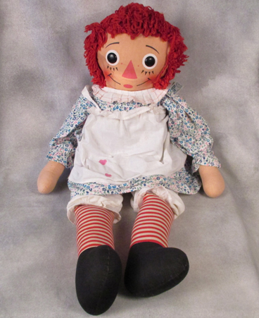 24" Knickerbocker Raggedy Ann in excellent condition missing hankerchief, very bright. $125.00