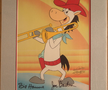 Quick Draw McGraw on the trumbone. Signed and matted. 10.5" x 7" $495.00