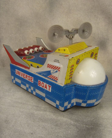 Universe Boat battery op tin $45.00