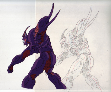 Guyver III cel and drawing