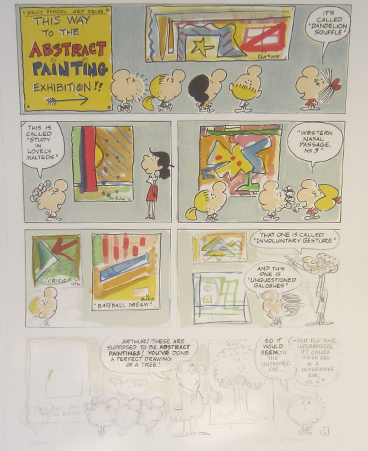 Miss Peach comic strip color litho