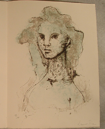 Original litho by Leonor Fini on menu