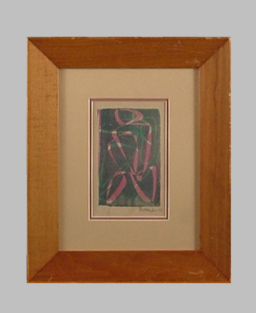 Framed S. W. Hayter Christmas card