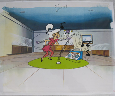Judy Jetson and Orbitty cel