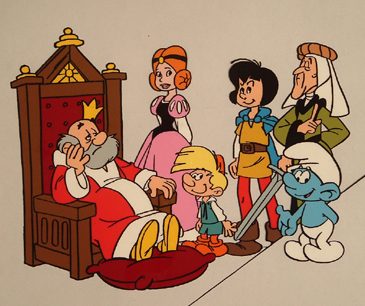 Smurf with Johan, Peewit, and others