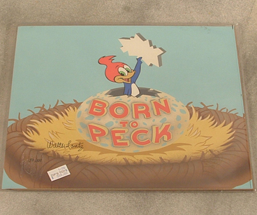 Woody Woodpecker hatching cel
