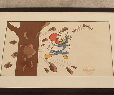Woody Woodpecker laughing sericel