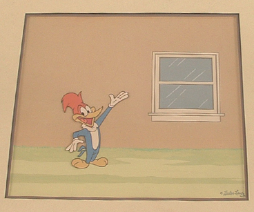 Woody Woodpecker cel on master background