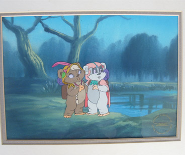 Pair of ewoks in forest