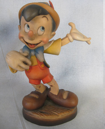 Anri 9 inch Pinocchio carved wooden figure