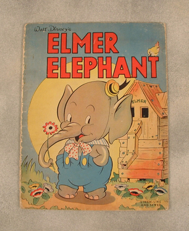 1938 Elmer Elephant from Whitman Publishing and Walt Disney Entertainment, linen-like soft cover $60.00