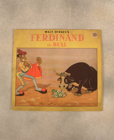 1936 Ferdinand the Bull from Dell Publishing Company and Walt Disney Entertainment, linen-like soft cover $40.00