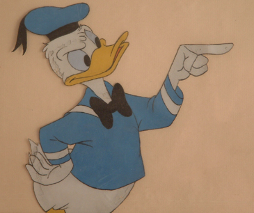 Donald Duck waist up. Early 1960s. Some cracking as seen here. $500.00