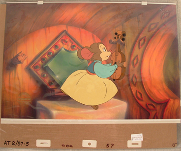 An American Tale Tanya production cel on laser copied background. $400.00 