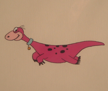 Dino from The Flintstones. Small cel. 1.5" x 3.5" cel size. Matted. $365.00