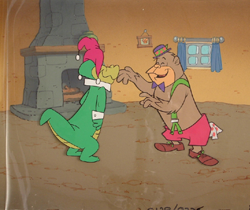 Wally Gator and Magilla Gorilla. 5.5" x 9.5" image. Production Cel. matted $495.00