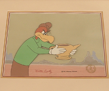 Beaky Buzzard 7.5" x 7.5" production cel on master background, stamped and signed $1295.00