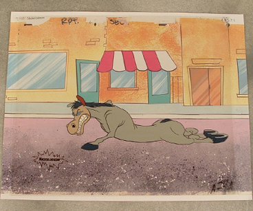 Mr. Horse from Ren & Stimpy production cel on copied background. $310.00