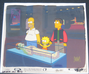 Bart production cel on studio copied line background. $550.00
