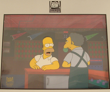Homer and Moe production cel. $450.00