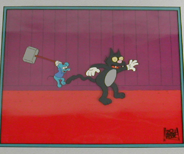 Itchy & Scratchy 4" x 7.5" production cel. $450.00