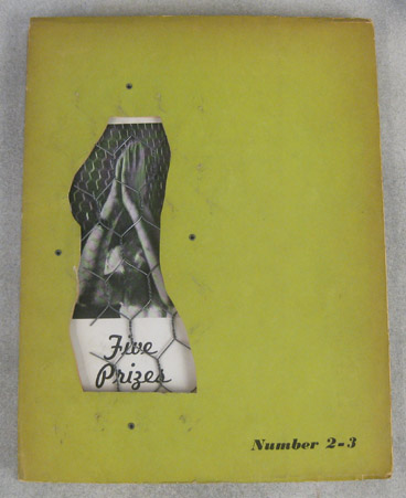 Duchamp's 1943 VVV issue 2-3 was produced with this readymade backcover in an edition of 200. It is complete with some wear to the cover $4400.00