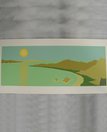 Jerome Schurr's Reflection multi-color screen #33/50, image 32" x 12", 1974 $350.00