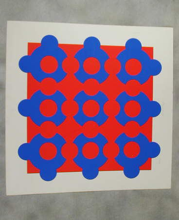 Victor Vasarely's untitled silkscreen c.1967 signed and numbered 73/290 sheet size 26.25" x 26.25" $450.00