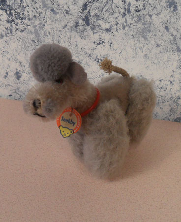 1956-58 5310gr Steiff Grey Snobby Poodle, chest tag only. 5310 $47.50