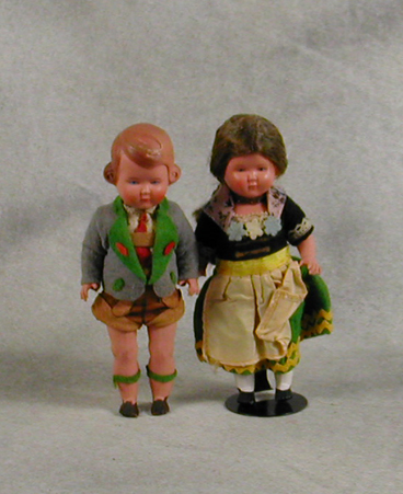 6" Bavarian pair dressed all original made in Germany circa 1940s $95.00
