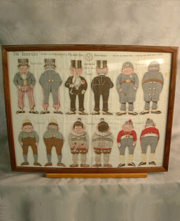 1892 The Brownies Uncle Sam, Dude, Police Man, Irish Man, Indian and Soldier in Archival Framing $500.00