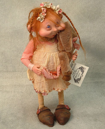 Gail Lackey's 11" Cindy Lu and her bunny. $1195.00