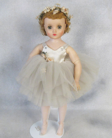 1958-60 Madame Alexander Elise in tagged ballet tutu 16in doll. $110.00