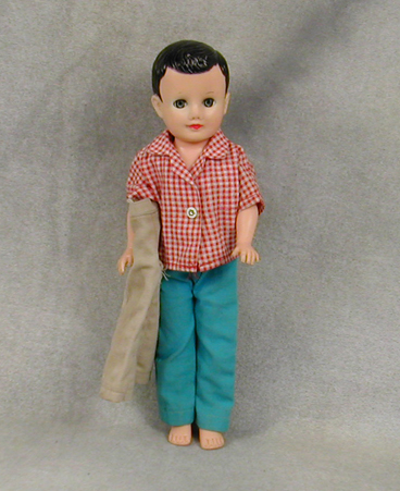 Ginny Vinyl Jeff 1958 original outfit with extra pants & no shoes, touch up to hair and lashes $25.00