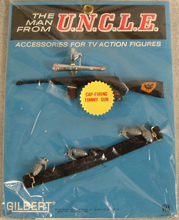 Accessories for action figures by Gilbert from 1965 with Cap-Firing Tommy Gun $95.00