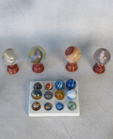 Assorted antique marbles