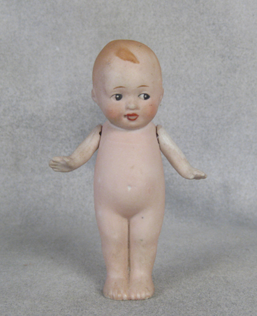 4.5 inch Antique All Bisque Heubach Boy Character Doll
