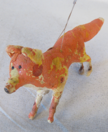 Spun cotton orange painted fox