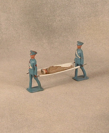 Stretcher bearers with wounded soldier